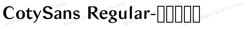 CotySans Regular字体转换